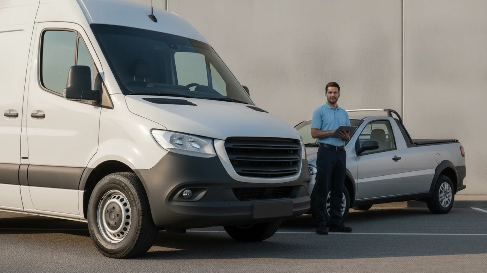 Blindagem de pneus TEX para utilitários: van de carga e picape leve em um centro de distribuição