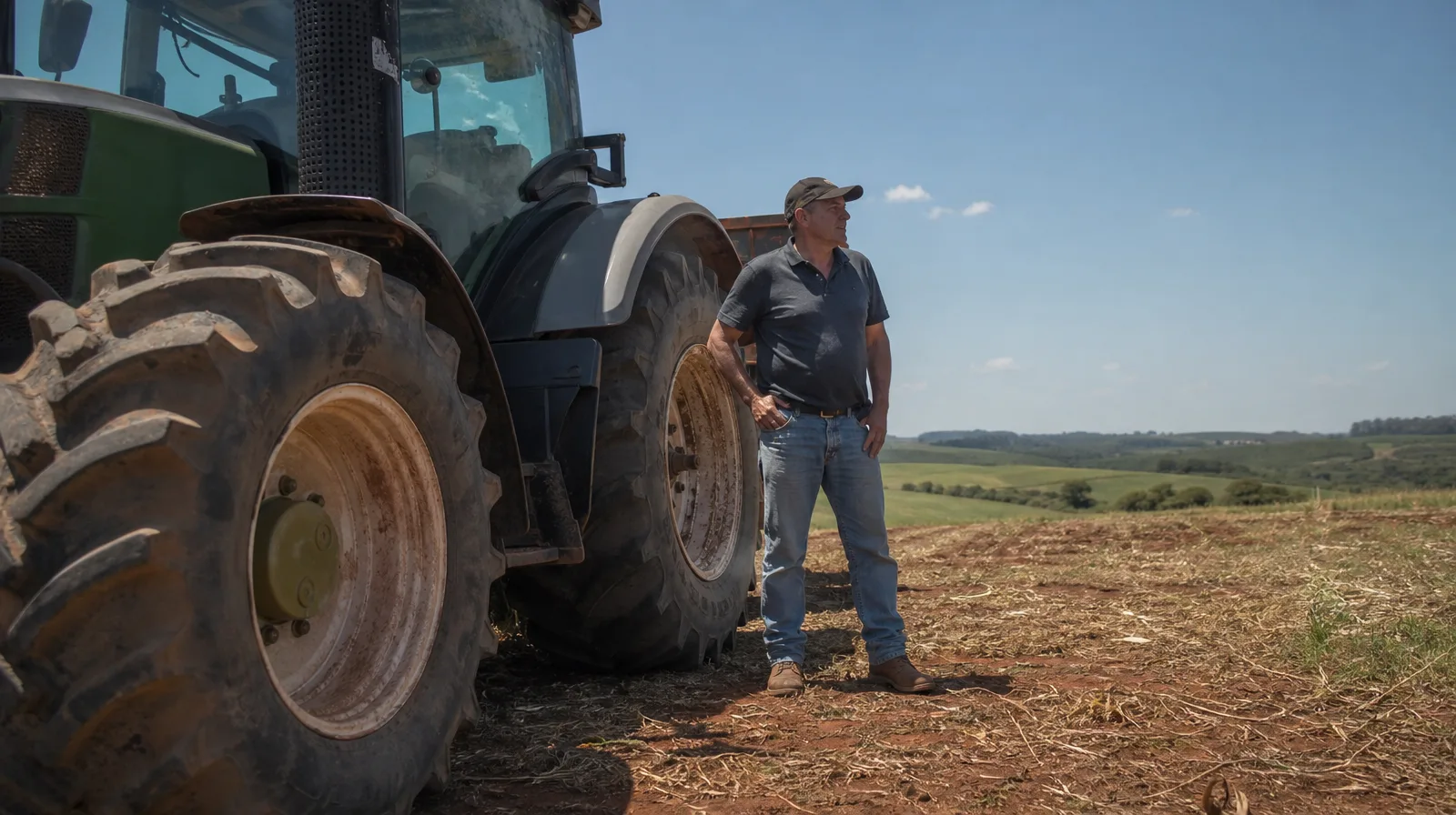 Pneu agricola usar pneu com selante e depois trocar para outro trator selan em trator no campo com lama e alta performance