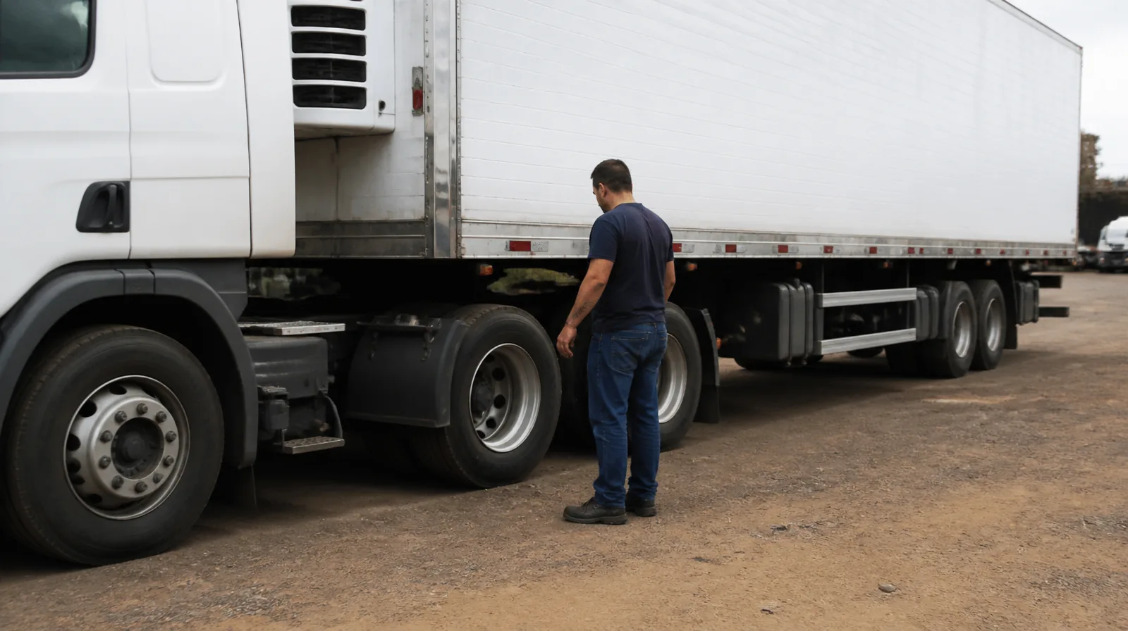 Pneu de veículo rodoviário de carga em estrada, destacando a resistência do segmento Rodoviario de carga