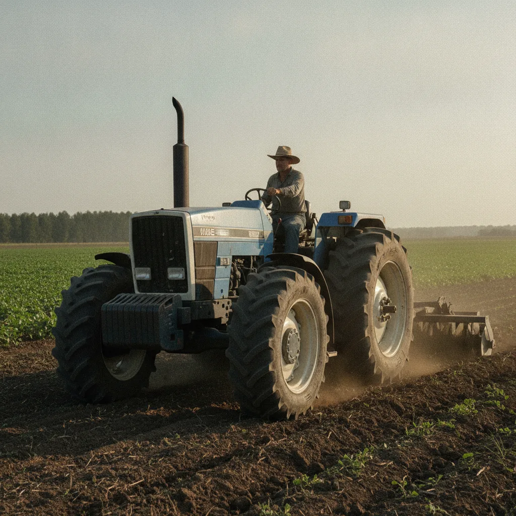 Pneu de trator agrícola robusto, fundamental para o lastro líquido para pneu de trator e a eficiência no campo