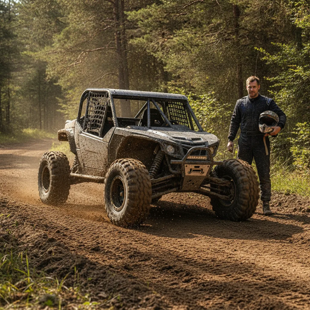 Pneu off-road esportivo enlameado, refletindo se selante de pneu anula a garantia de fábrica, mitos e verdades no off-road