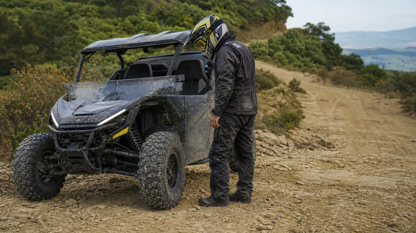 Pneu de off road esportivo com sealant aplicado, ilustrando se off road esportivo usar sealant no pneu vai prejudicar futuras