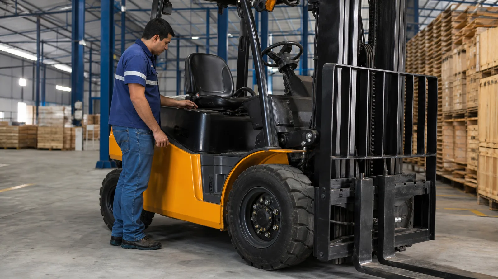 Pneu de empilhadeira antifuro em veículo automotivo, com foco em resistência e uso industrial