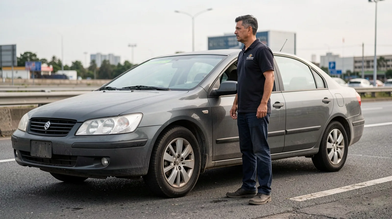 Pneu de carro em imagem fotorrealista com destaque para desempenho e segurança na estrada
