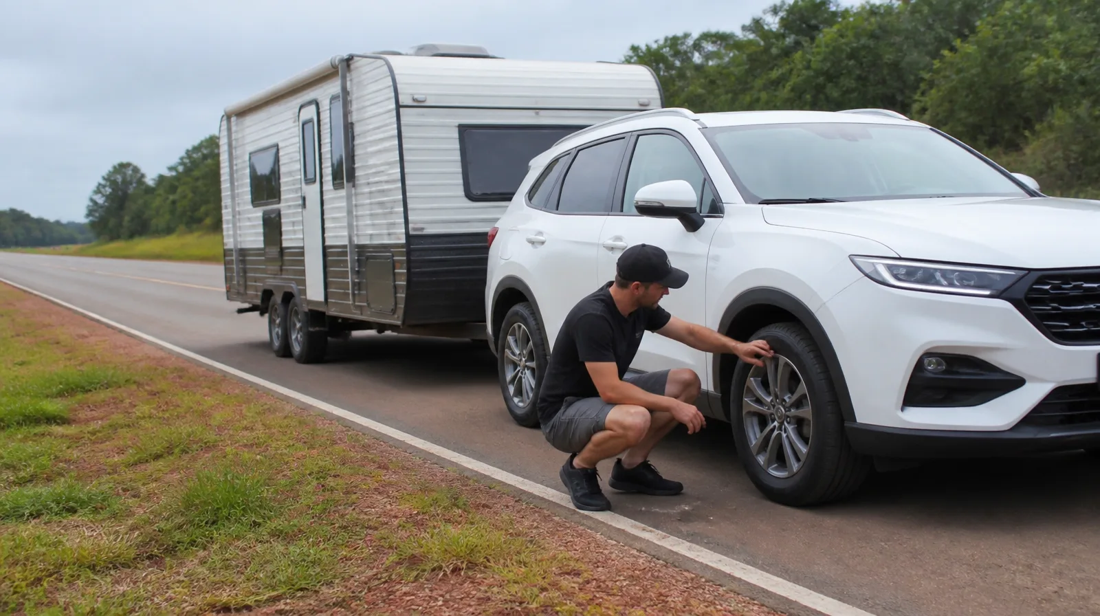 Pneu de Automoveis em veículo fotorrealista, destacando desempenho e segurança na estrada