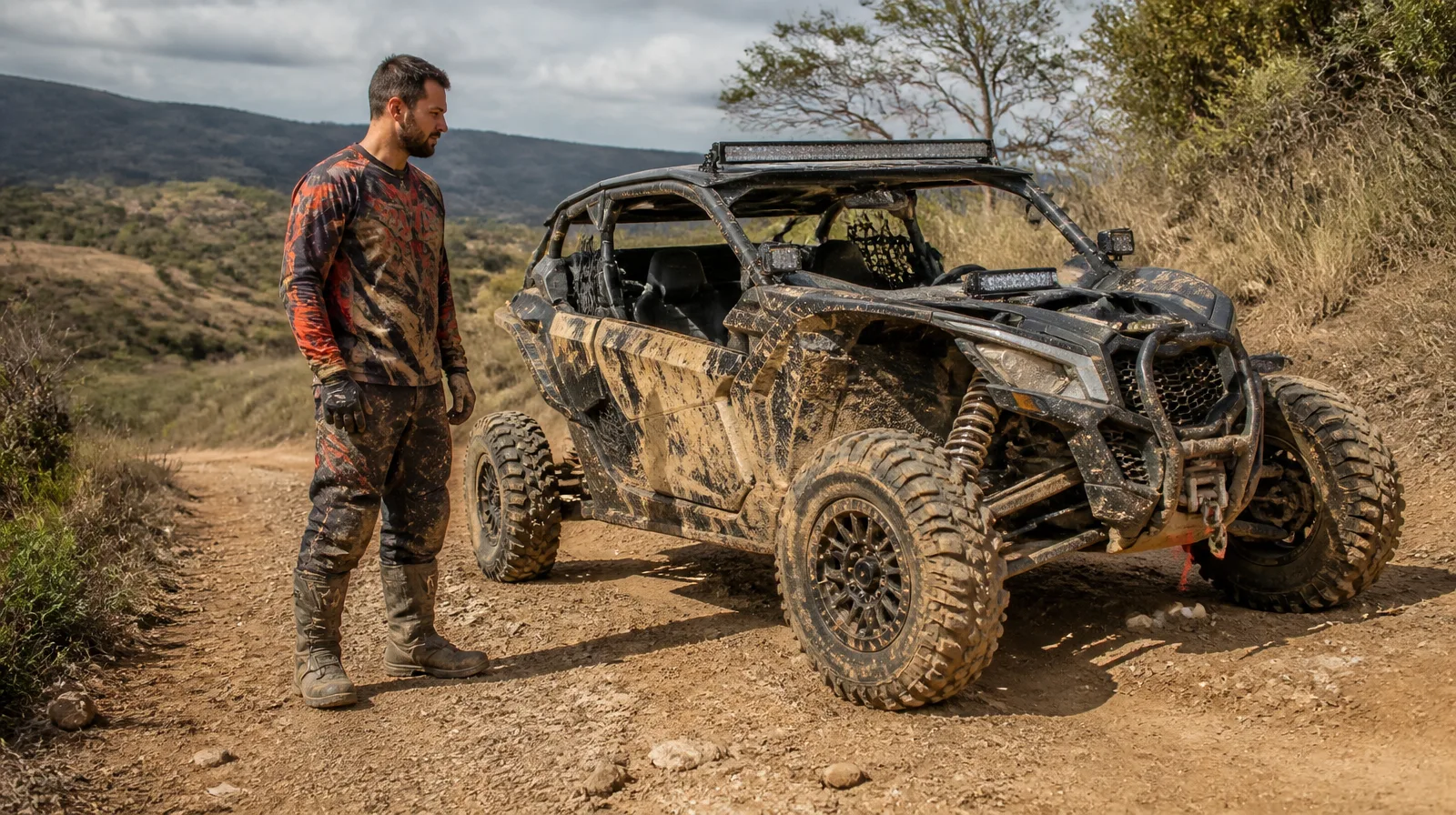 Pneu off-road com selante de pneu para off road preco em ação em terreno acidentado e poeirento