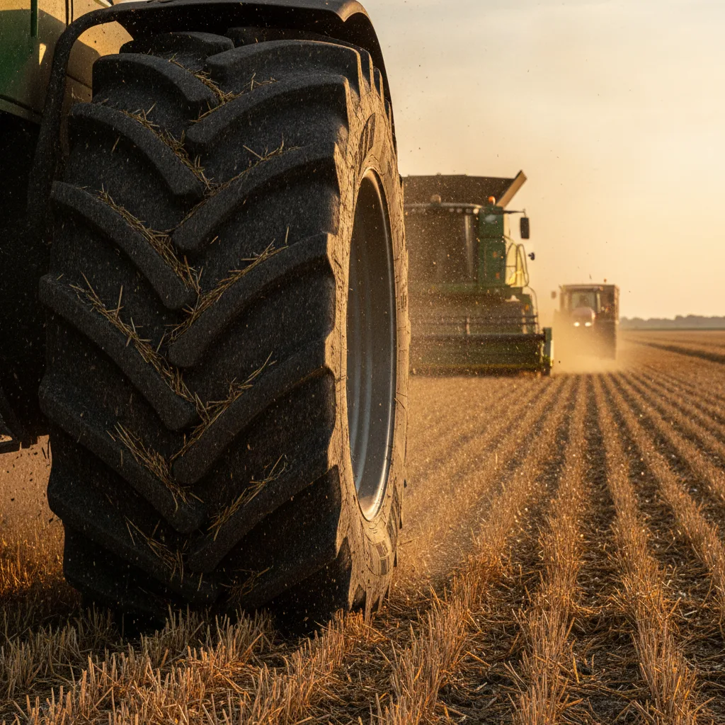 Selante para pneu agricola TEX protegendo trator no campo