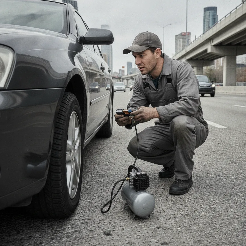 Pneu de carro robusto, simbolizando a proteção que o selante para pneu de patinete elétrico oferece contra furos