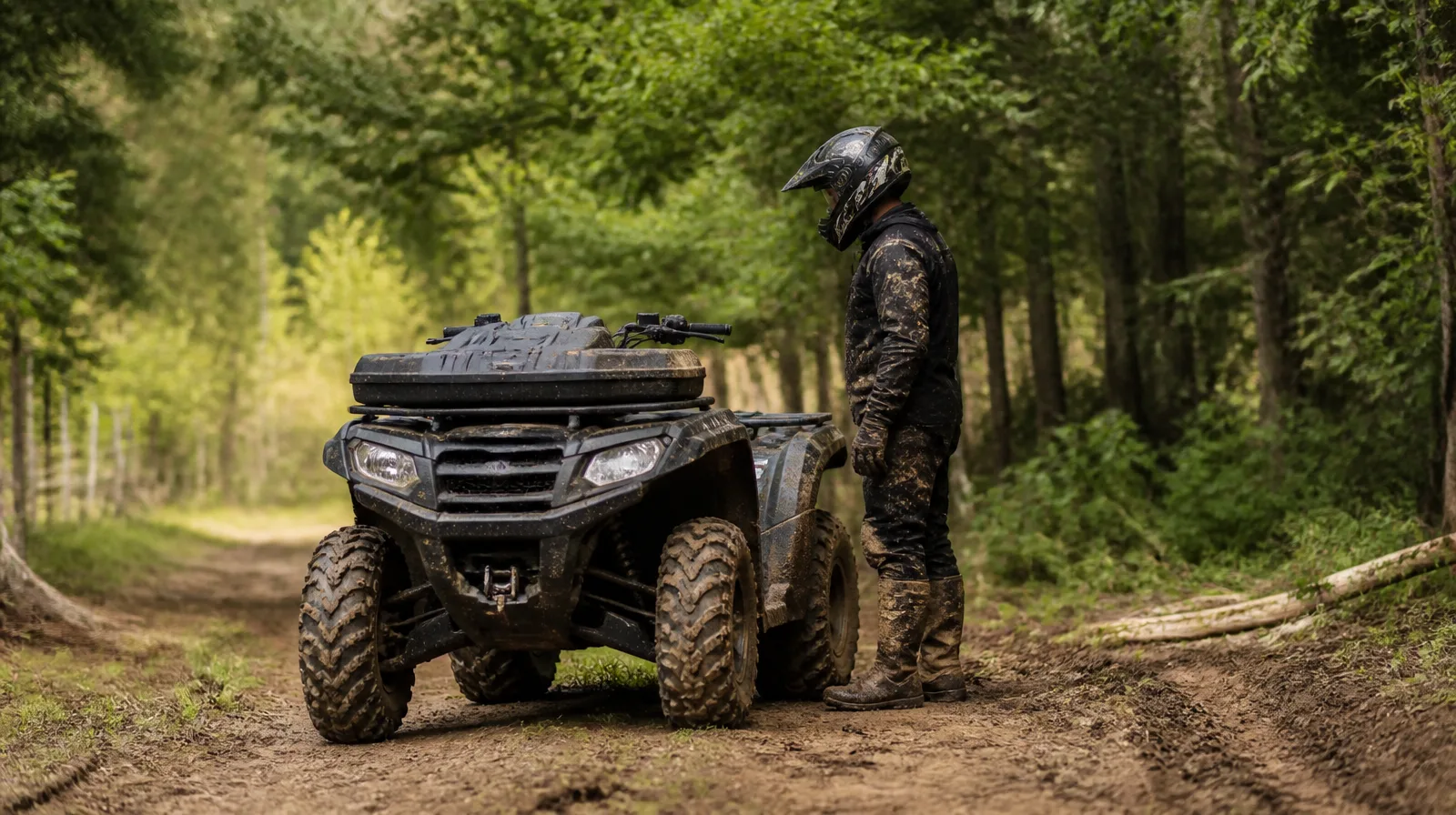 Pneu de ATV em terreno irregular destacando se selante pneu atv vale a pena para maior proteção e desempenho