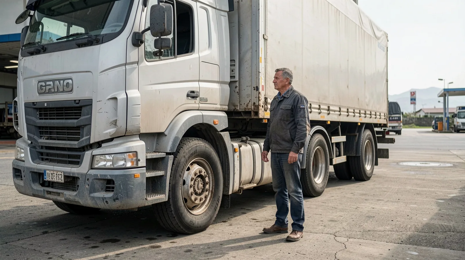 Pneus Rodoviários de Carga em veículo pesado em estrada asfaltada com foco em durabilidade e desempenho durante o transporte