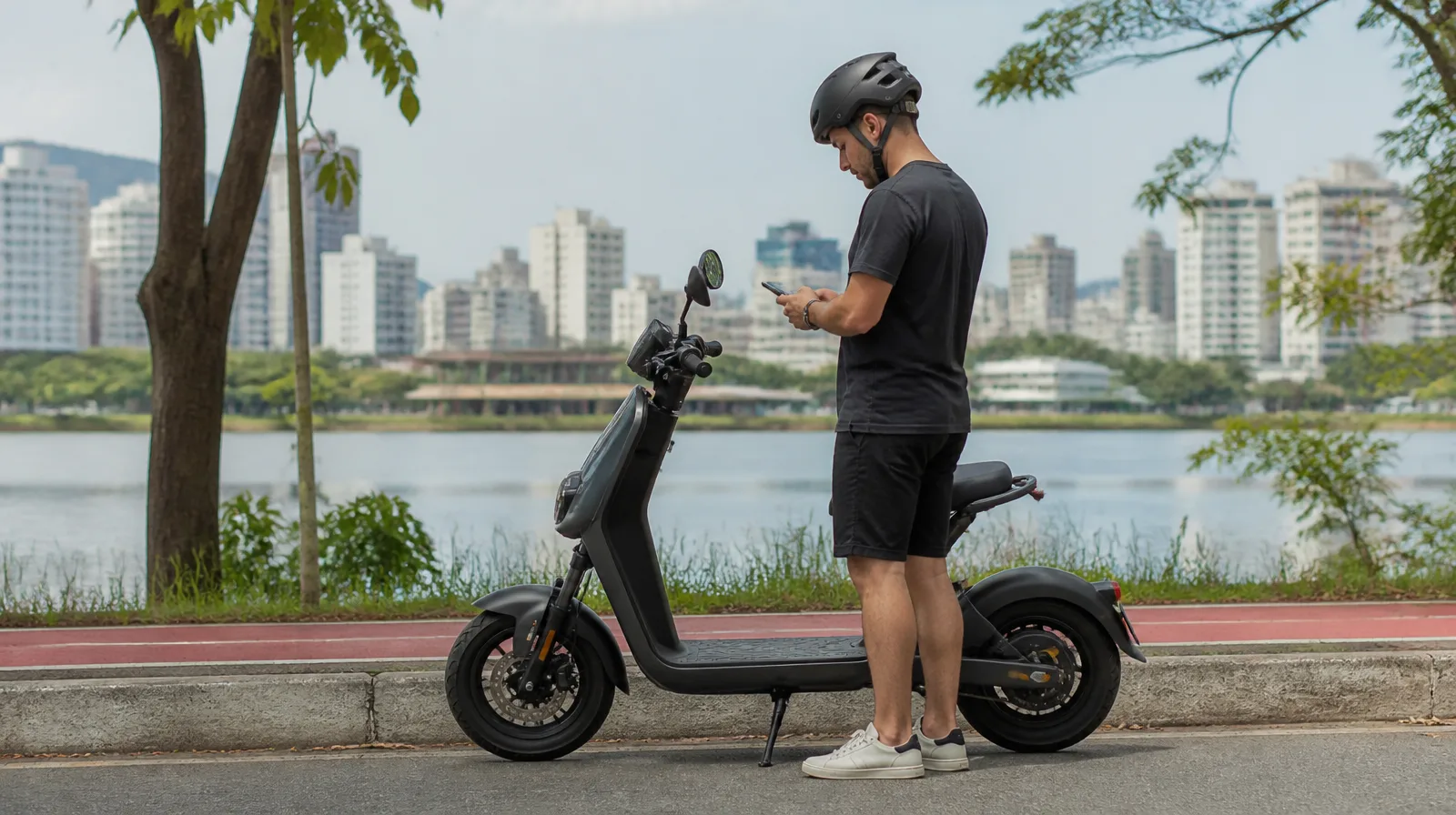 Pneu de veículo em Mobilidade eletrica com acabamento fotorrealista e design moderno para alta eficiência