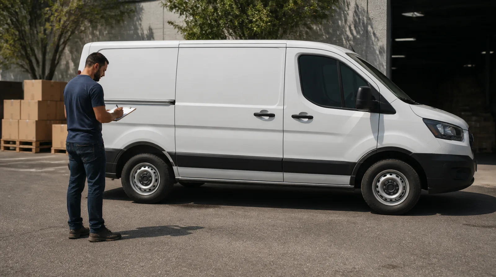 Pneu de utilitários em veículo fotorrealista mostrando robustez e desempenho para uso profissional
