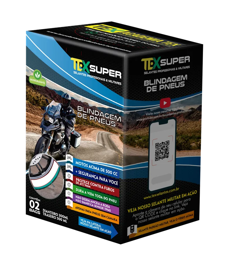 TEX SUPER Kit caixa — embalagem do selante TEX