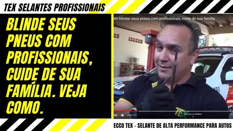 Policiais demonstram a blindagem de pneus TEX vedando um furo a alta velocidade