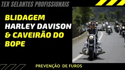 Cena do vídeo: Blindagem de pneu de moto Harley Davdson & custom