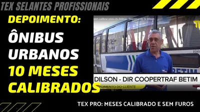 Cena do vídeo: 10 meses sem calibrar pneu do ônibus - Blindagem de pneus com selante de pneu TEX