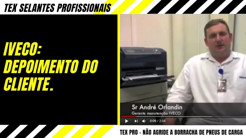 Assistir: Depoimento Iveco após usar Selante de pneu TEX PRO em sua frota