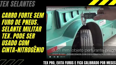 Cena do vídeo: Blindando pneus de carro forte