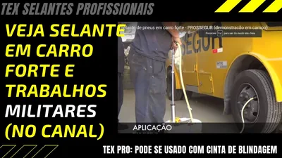 Cena do vídeo: Selante de pneus em carro forte - PROSSEGUR (demonstração em campo)