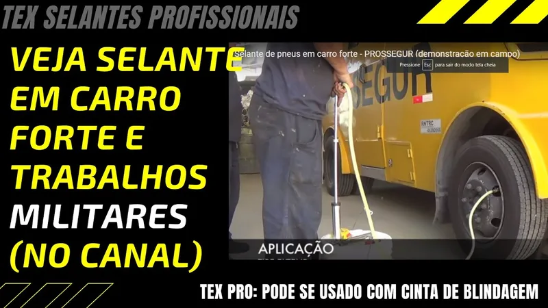 Assistir: Selante de pneus em carro forte - PROSSEGUR (demonstração em campo)