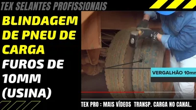 Cena do vídeo: Blindagem de pneu rodoviário - Usina Cerradinho Bio