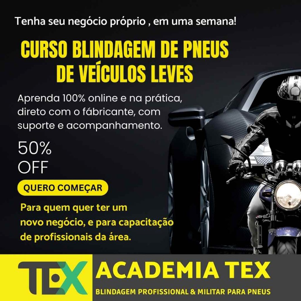 Curso de formação em blindagem de pneus direto com o fabricante TEX SELANTES PROFISSIONAIS